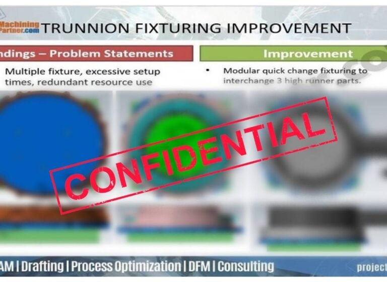 Quick change fixture design for CNC manufacturing process optimization enabling faster setup changeovers