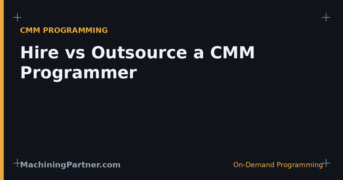 Cost comparison of hiring a full-time CMM programmer versus outsourcing on demand